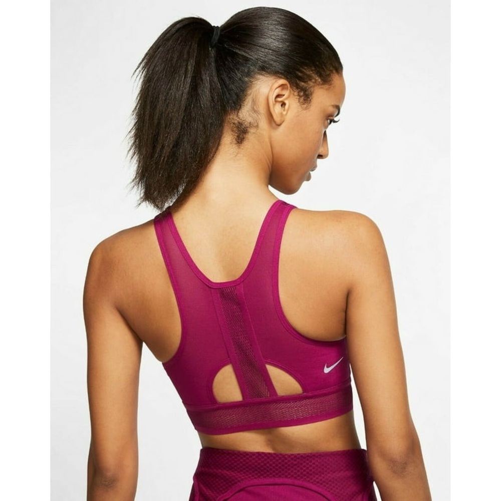 NWOT! NIKE Women’s SWOOSH ULTRA BREATHE MEDIUM SUPPORT SPORTS MESH BRA FUCHSIA - Picture 10 of 12